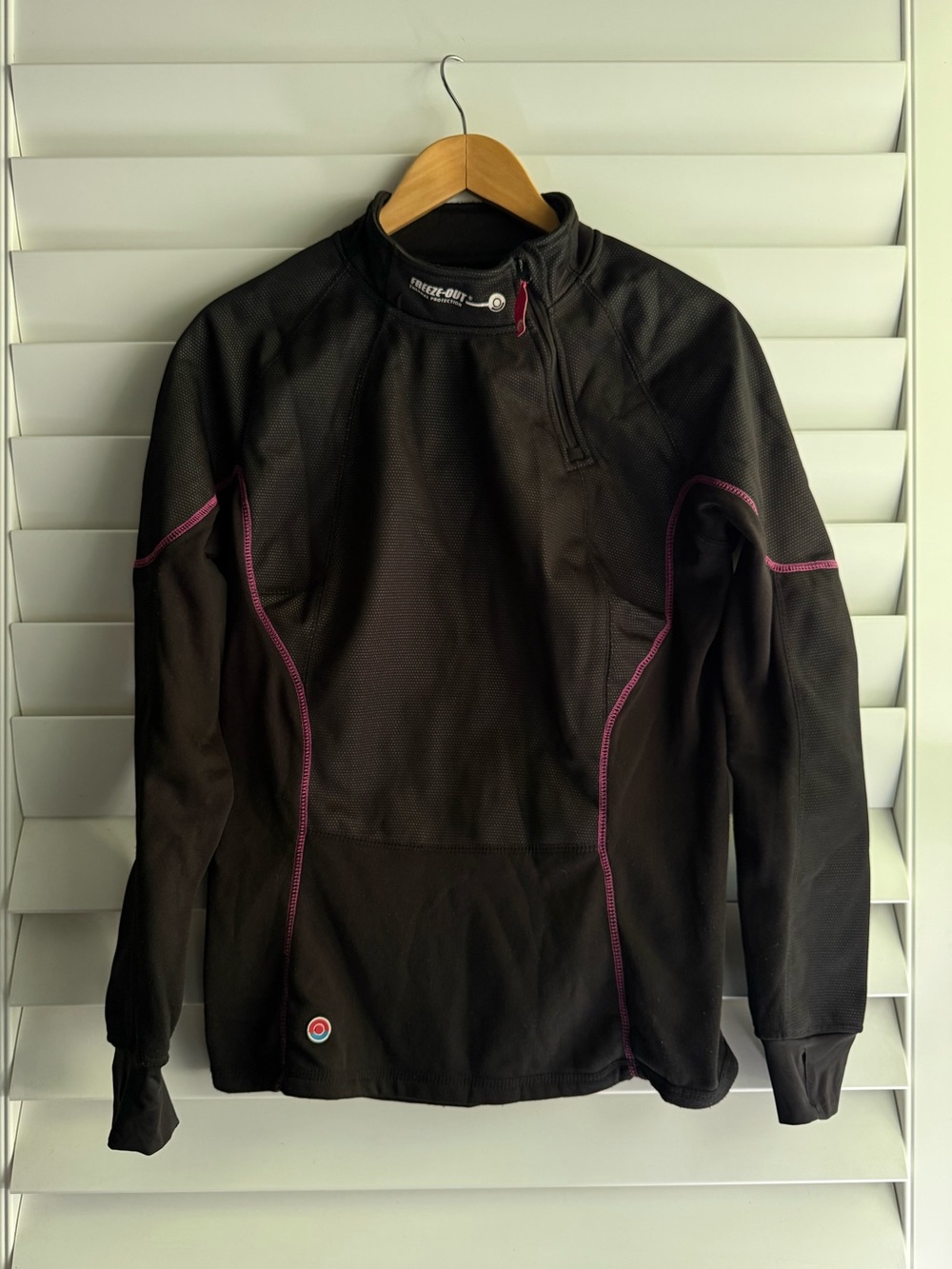 Bilt Freeze-Out Thermal Protection 1/4 Zip Shirt, Women's Large Black Motorcycle